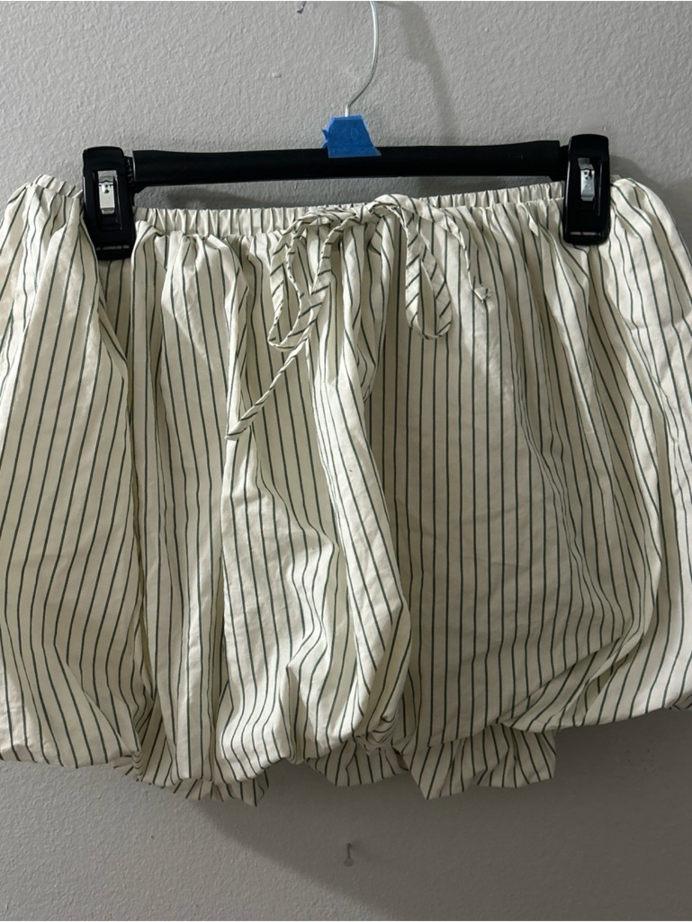 Lelis Ladies Drawstring Striped Lined Bubble Skirt Size Small